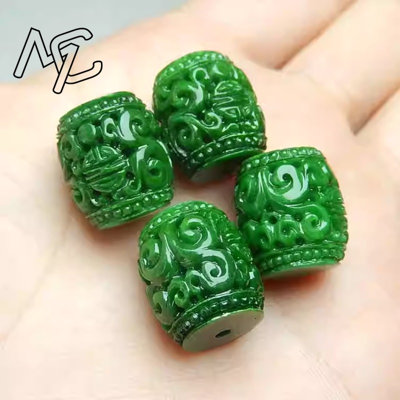 5pc Natural Green Jade Carving - đánh giá và giá Beading