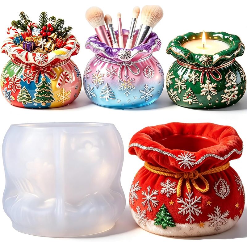 1Christmas-themed epoxy resin  - đánh giá và giá Silicone Epoxy Resin Molds Set