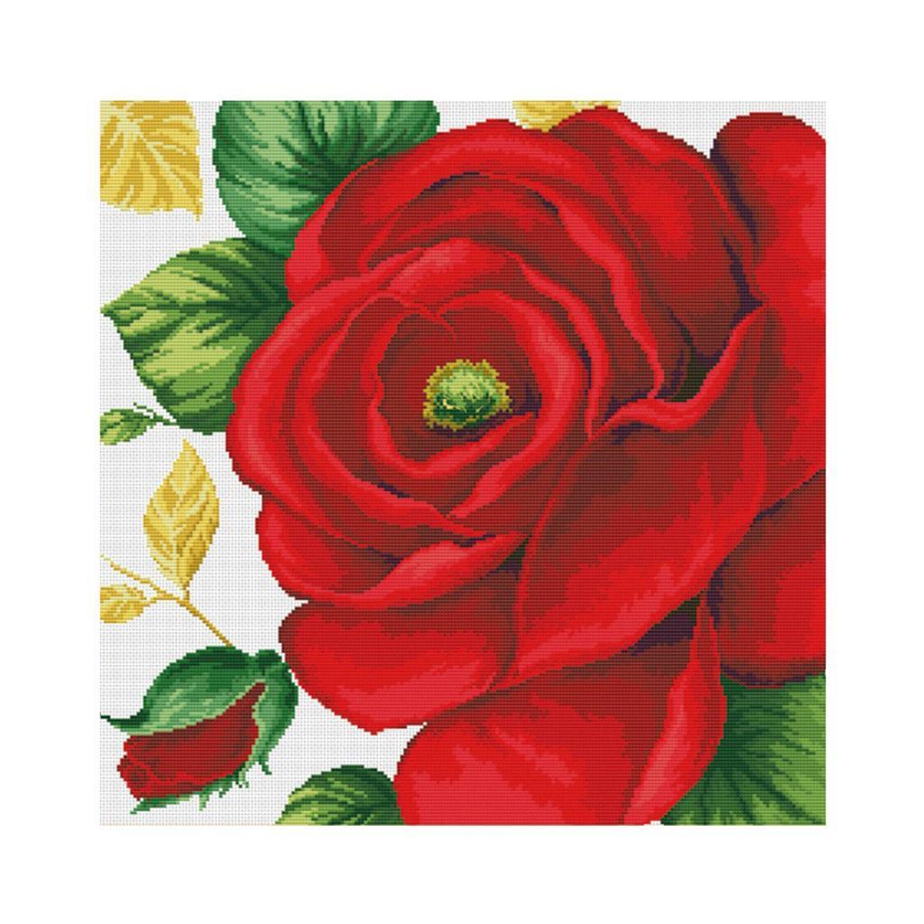 Rose Flower Stamped Cross Stit - đánh giá và giá Cross Stitch Stamped Kits Beginners